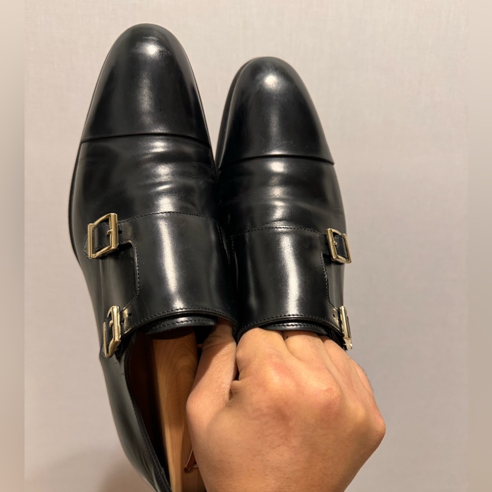 Santoni double strap size 9 fits a 10